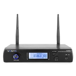 VONYX WM61 - MICRO SANS FIL UHF, 16 CANAUX, 1 MICRO MAIN, (SET), 863-865 MHZ