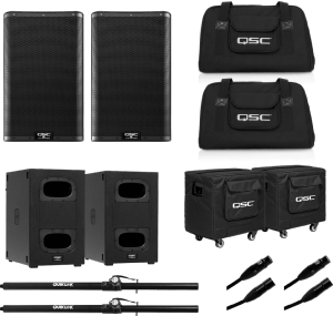 QSC PRO AUDIO SQC K10-KS112-BUNDLE - Bundle K10.2, KS112 + accessoires